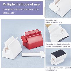 4個 4スタイル プラスチック製歯磨き粉絞り器  滑り止めマット付き  ミックスカラー  46~50x64~71x39~41mm  スロット：1.5x58mm&nbsp;AJEW-FH0001-73