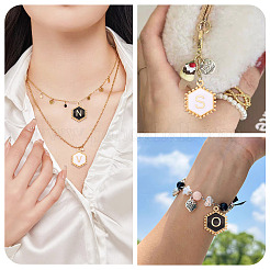 52Pcs 2 Colors Alloy Enamel Pendants&nbsp;ENAM-TA0002-97B