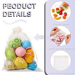 60Pcs 6 Styles Rectangle Organza Bags Jewellery Storage Pouches Wedding Favour Party Mesh Drawstring Gift Bags&nbsp;OP-TA0001-09