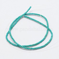 Dyed Synthetical Turquoise Round Bead Strand&nbsp;G-P083-3mm-92F