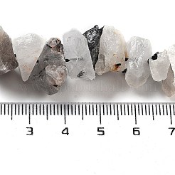 Raw Rough Natural Black Rutilated Quartz Beads Strands&nbsp;G-P528-A07-01