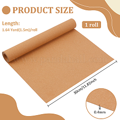 バッグや財布用の混合レザー手工芸ライナーロール  長方形  淡い茶色  1500x300x0.4mm&nbsp;AJEW-WH0817-023A-01