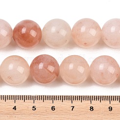 天然の桃の花のようなピンク色のペルシャ翡翠ビーズの連  スムーズなラウンド  16mm  穴：1.4mm  約24個/連  14.96''（38センチメートル）&nbsp;G-NH0071-A01-16mm
