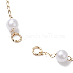 Round ABS Imitation Pearl Beads Link Chain Bracelet Making&nbsp;AJEW-JB01301