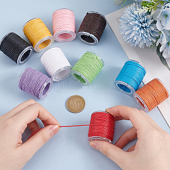10 Rolls 10 Colors Waxed Nylon Cord&nbsp;DIY-WH0656-17B