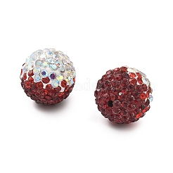 Gradient Color Design Polymer Clay Rhinestone Beads&nbsp;CLAY-NH0001-03E
