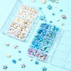 合成ターコイズビーズ  混合形状  ホワイト  4~18x6~14.8x2~10mm  穴：0.6~1.5mm&nbsp;DIY-FS0005-92
