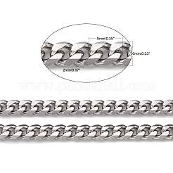 Tarnish Resistant Men's Jewelry Making 201 Stainless Steel Curb Chains&nbsp;CHS-A003B-1.8mm