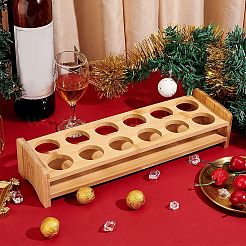 12-Slot Wooden Shot Glass Tray Holders&nbsp;ODIS-WH0027-031