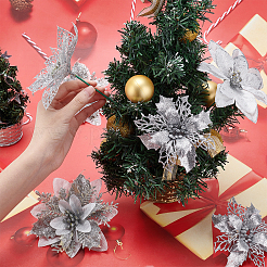 Christmas Theme Decoration 28Pcs Plastic Artificial Flower & Plant&nbsp;DIY-FH0003-14