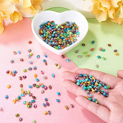 300Pcs Picasso Glass Seed Beads&nbsp;EGLA-TA0013-75