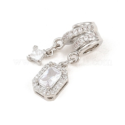 Brass Micro Pave Cubic Zirconia Pendants&nbsp;KK-Z151-17P