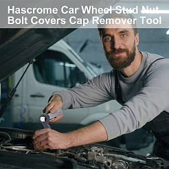 ハスクローム ホイールスタッドナットボルトカバーキャップリムーバーツール 4個  高炭素鋼ソケットレンチ1個付き  ミックスカラー  25x73.5~74x12mm  内径：13~18x13~17.5mm&nbsp;TOOL-UN0001-65
