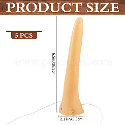 ハロウィンいたずらおもちゃ小道具 PVCプラスチック製ロングノーズ 5個  桃パフ  165x55x20mm&nbsp;AJEW-CN0002-69B