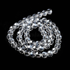 Electroplate Transparent Glass Beads Strands&nbsp;LS-EGLA-A035-T8mm-A19