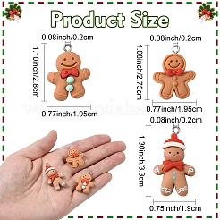 15Pcs 3 Styles Christmas Opaque Resin Pendants&nbsp;RESI-YW0004-76