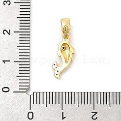 Rack Plating Leaf Brass Clear Cubic Zirconia Pendants&nbsp;KK-S407-13G-C
