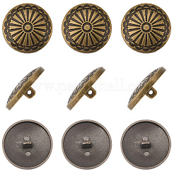 20Pcs 1-Hole Alloy Shank Buttons&nbsp;BUTT-GF0004-10AB