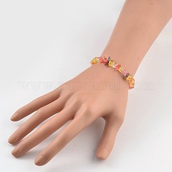 ナチュラルミックスストーンビーズストレッチキッズブレスレット  43mm&nbsp;BJEW-JB02064-01