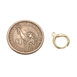 Brass Huggie Hoop Earring Findings&nbsp;KK-L179-04G