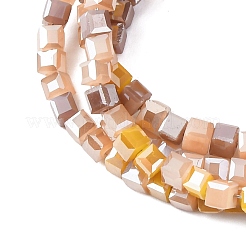 Electroplate Glass Beads Strands&nbsp;EGLA-F121-FR-B04