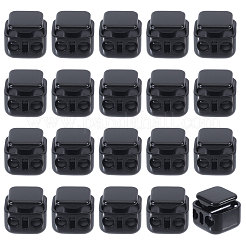 合金コードロック20個  正方形  ブラック  15x15x13.5mm  穴：3mm&nbsp;FIND-CA0010-48B