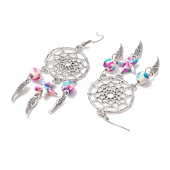 5Pairs 5 Colors Alloy & Synthetic Turquoise Chandelier Earrings&nbsp;EJEW-JE06339-02