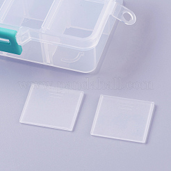 オーガナイザー収納プラスチックボックス  調整可能な仕切りボックス  長方形  ホワイト  11x7x3cm  1つのコンパートメントさ：3x2.5cm  8区画/ボックス&nbsp;X-CON-X0002-01