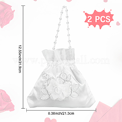 2Pcs Bridal Wedding Small Purse Silk Pouches&nbsp;ABAG-CP0001-21