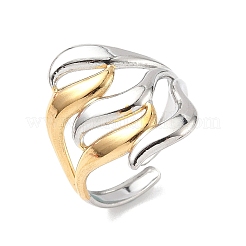 304 Stainless Steel Adjustable Cuff Rings&nbsp;RJEW-S626-01GP-C
