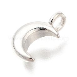 925スターリングシルバーチャーム  銀  三日月  10x6x3mm  穴：1.8mm&nbsp;STER-G043-05B-S