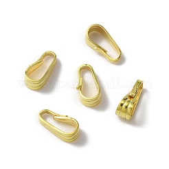 ベールに925スターリングシルバースナップ  ライトゴールド  7x2.5x3.5mm  穴：2x6mm&nbsp;STER-WH0005-04LG