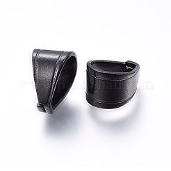 304ステンレス鋼スナップオンベイルイオンプレーティング（IP）  電気泳動黒  11x8x7mm  インナー：10x7mm&nbsp;STAS-P214-01B