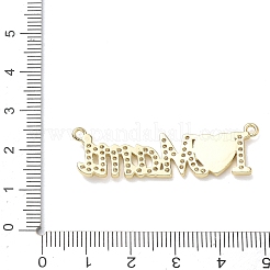 Valentine's Day Brass Micro Pave Clear Cubic Zirconia and Enamel Pendants&nbsp;KK-T084-04G