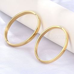 バレンタインデー用ステンレススチール製プレーンバングルセット（サイズ2、2個）  ゴールドカラー  内径：2-3/8~2-1/2インチ（6~6.3cm）  1個/サイズ&nbsp;SJ6679-1