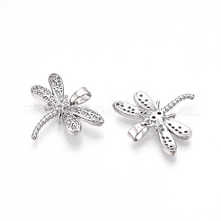 Brass Micro Pave Cubic Zirconia Pendants&nbsp;KK-N257-29P