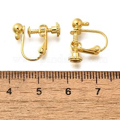 316ステンレススチール製クリップオンイヤリング金具  18KGP本金メッキ  13.5x17x5mm&nbsp;EJEW-R019-01G