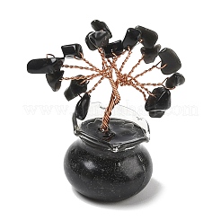Natural & Synthetic Gemstone Chips Tree of Life Decorations&nbsp;DJEW-Z007-02