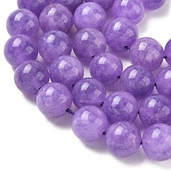 天然の天然翡翠ビーズ連売りを染めた  ラウンド  ミディアム蘭  12mm  穴：1.2mm  約16個/連  7.48インチ（19cm）&nbsp;G-G021-01D-01