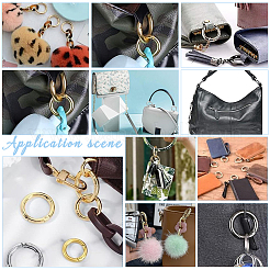 Rack Plating Brass Spring Gate Rings&nbsp;KK-UN0003-05A