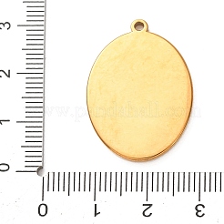 304 Stainless Steel Pendant Cabochon Settings&nbsp;STAS-Z204-04G-09