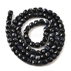 Natural Black Sapphire Beads Strands&nbsp;G-G259-C02-4x4mm
