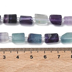 天然石蛍石ビーズ連売り  コラム  多面カット  シードビーズで  7.5~12.5x6~7.5x6~8mm  穴：0.8~1.2mm  約30~34個/連  15.35''~17.32''（39~44センチメートル）&nbsp;G-C270-K07