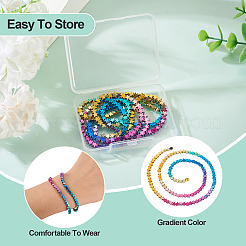 2 Strands Gradient Color Electroplated Synthetic Non-magnetic Hematite Beads Strands&nbsp;G-TA0002-86A