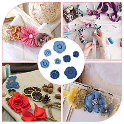 16Pcs 8 Style Denim Cloth Flowers&nbsp;DIY-FH0005-73