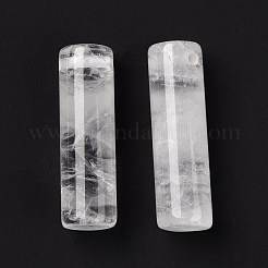 天然石クオーツクリスタルペンダント  ロッククリスタルペンダント  コラム  34~36x10~10.5mm  穴：2mm&nbsp;G-K297-A10