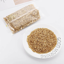 メッキガラス竹ビーズ  メタリックカラー  ゴールデンロッド  6~7x2mm  穴：1mm  約10000個/ポンド&nbsp;SEED-S046-01B-22B