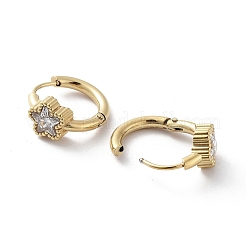 キュービックジルコニア付き  ゴールドカラー  16.5x8.5mm&nbsp;EJEW-D095-22G-02