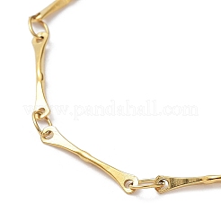 Ion Plating(IP) 304 Stainless Steel Bar Link Chain Bracelets&nbsp;BJEW-K226-07G