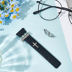 1Pc Cross Shape Zinc Alloy with Rhinestone Watch Band Studs&nbsp;FIND-AR0006-58